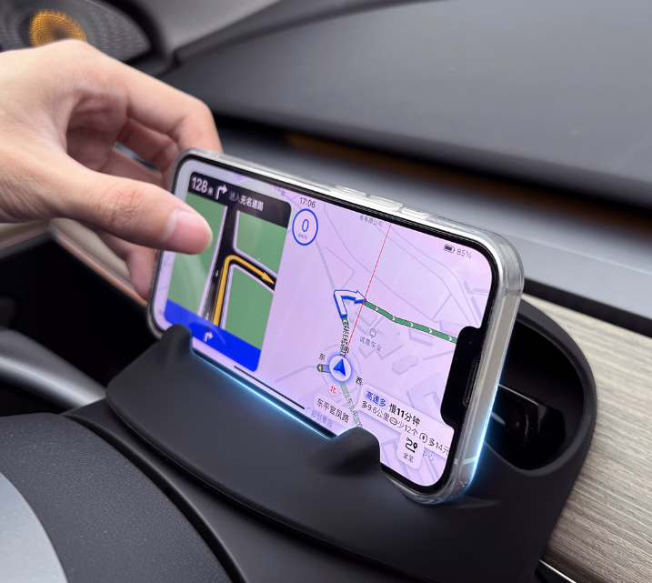 Multifunktionaler Handy- und Sonnenbrillenhalter für Model 3/Y - hinter dem Lenkrad