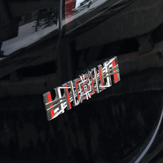 Aluminium Model S PLAID Emblem Badge 3D Design