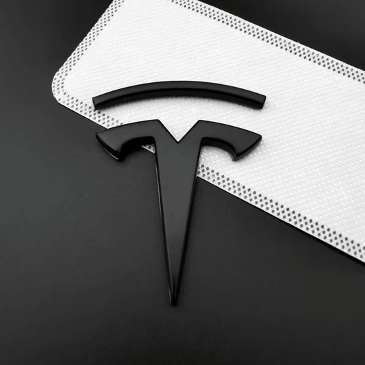 Tesla Logo/Emblem Motorhaube Mattschwarz für Model 3 und Y - Aluminium