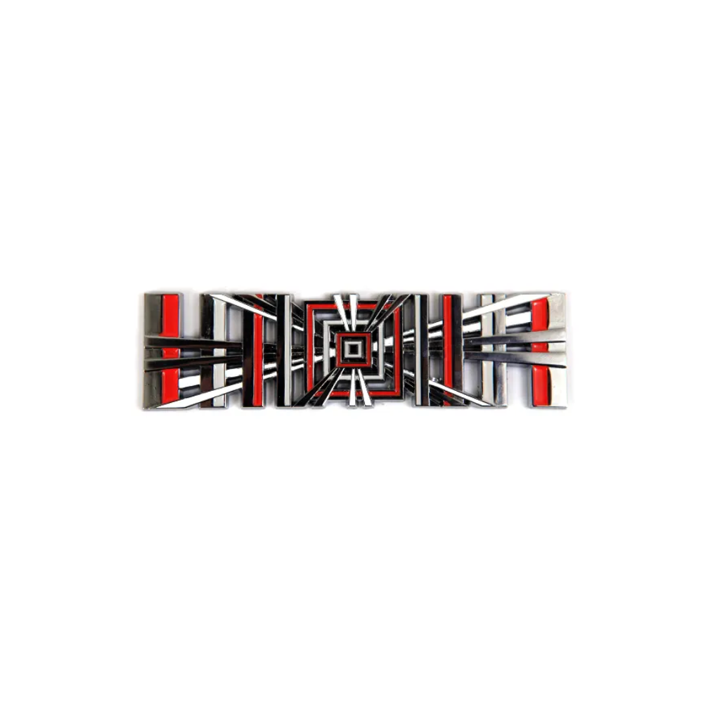 Aluminium Model S PLAID Emblem Badge 3D Design