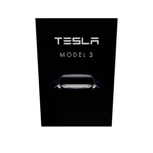 Tesla Model 3 – Metalposter in Premiumqualität