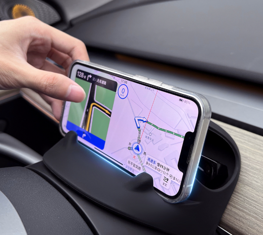 Multifunktionaler Handy- und Sonnenbrillenhalter für Model 3/Y - hinter dem Lenkrad