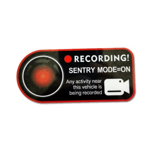 Sentry Mode Aufkleber - Schützen Sie Ihr Fahrzeug mit Warnhinweis