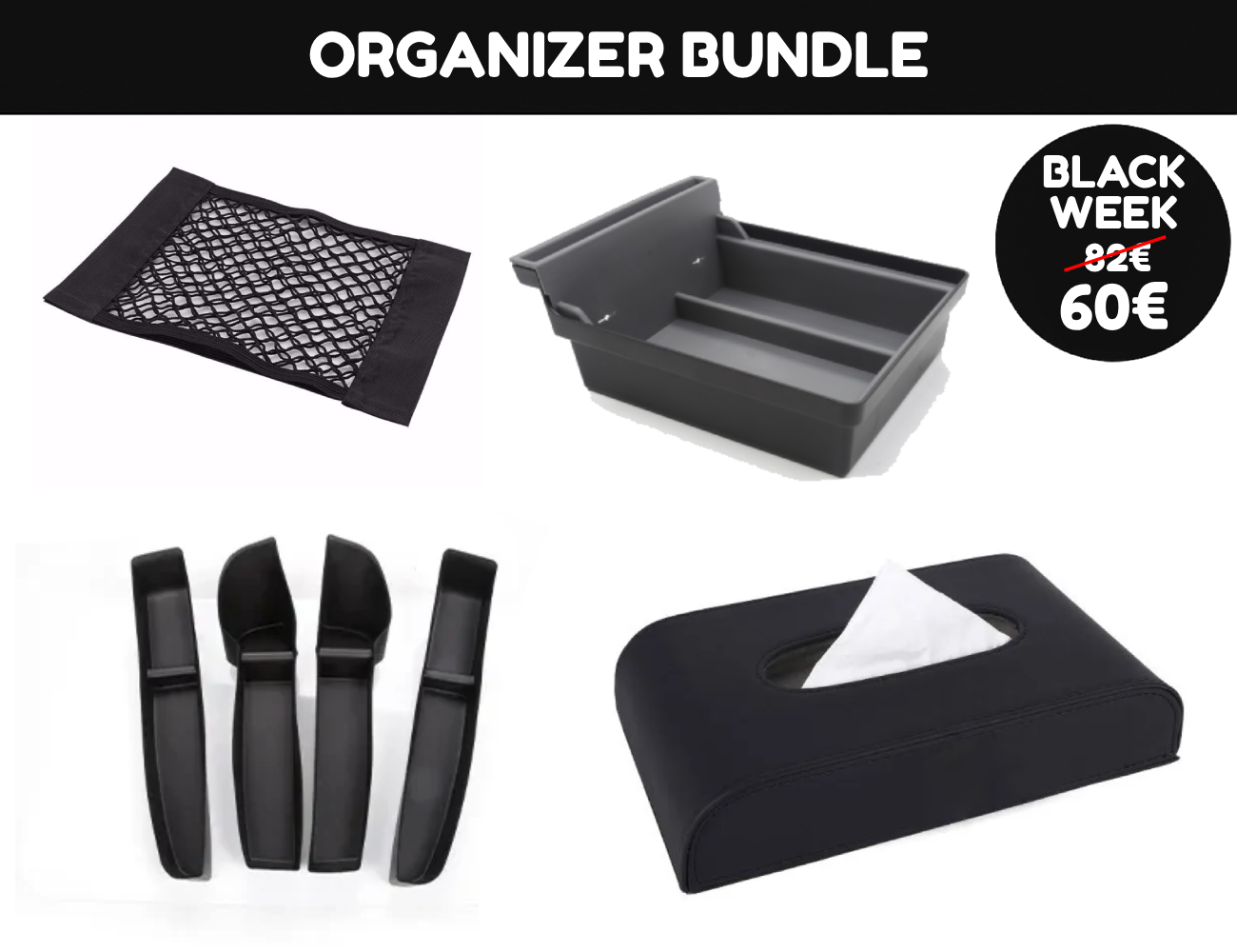 Organizer Bundle – Mehr Ordnung im Innenraum deines Tesla