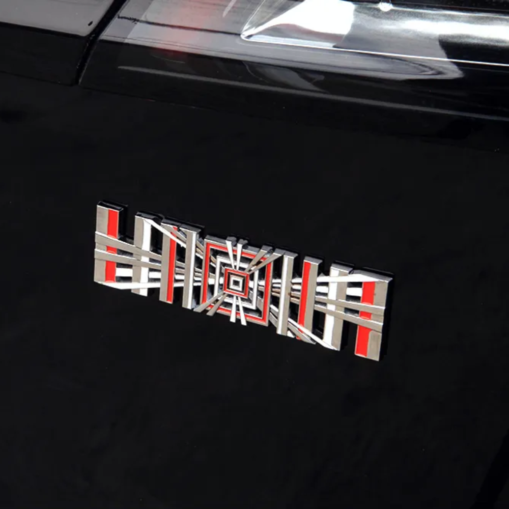 Aluminium Model S PLAID Emblem Badge 3D Design
